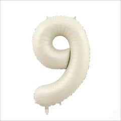 9 Yaş Rakam Krem Folyo Balon - 76 cm