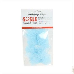Güpür Dantel 10 Adet Fiyonk, 5,5 cm - Mavi