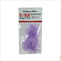 Güpür Dantel 10 Adet Fiyonk, 5,5 cm - Mor