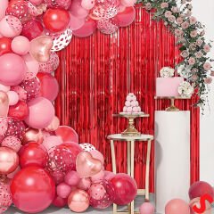 Kapı, Duvar ve Arka Fon Saçaklı Perde 1mt x 2mt - Kırmızı