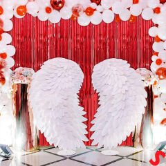 Kapı, Duvar ve Arka Fon Saçaklı Perde 1mt x 2mt - Kırmızı