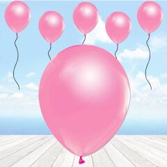 Balon Standlı, 7 Adet - Metalik Pembe Balon