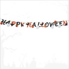 Happy Halloween Figürlü Eva Banner, 11cm x 160cm