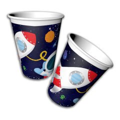 Kozmik Galaksi Uzay Temalı Karton Bardak - 8 Adet
