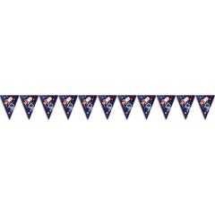 Kozmik Galaksi Uzay Temalı Üçgen Bayrak Flama - 3,20 mt.