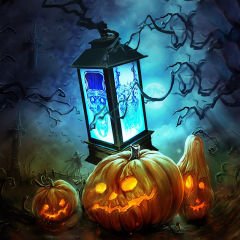 Halloween Korku Işığı 15cm x 5cm Pilli Led Fener, 1 Adet