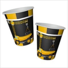 İnşaat Partisi Karton Bardak - 8 Adet