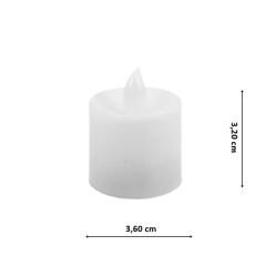 Pilli Tealight Pilli Led MuM, 3,60 cm x 3,20 cm - Renk Değiştiren Işık