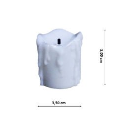 Erimiş MuM Görünümlü Dekoratif Pilli Led MuM - 5 cm x 3,5 cm