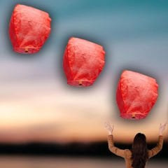 Dilek Feneri, Dilek Balonu Kırmızı - 3 Adet