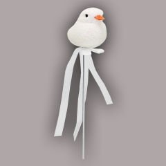 Kuş Çubuk 21 cm x 4 cm, Beyaz - 1 Adet