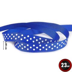 Grogren Kurdele, 1,0 cm x 23 mt - Puanlı MAVİ