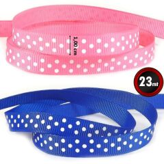 Grogren Kurdele, 1,0 cm x 23 mt - Puanlı MAVİ