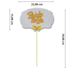 Bride To Be Konuşma Balonu Çubuğu - Gümüş & Altın