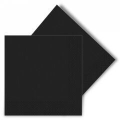 Peçete, Siyah - 33 x 33 cm - 16 Adet