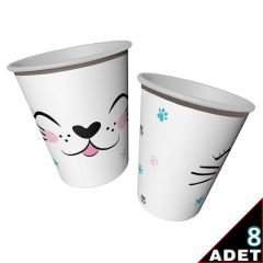 Miss Cat Karton Bardak - 8 Adet