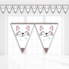 Miss Cat Üçgen Bayrak Flama - 3,20 mt.