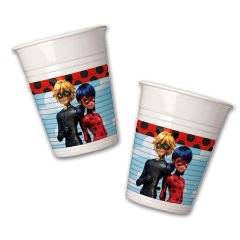 Miraculous Mucize Uğur Böceği Plastik Bardak - 23cm x 8 Adet