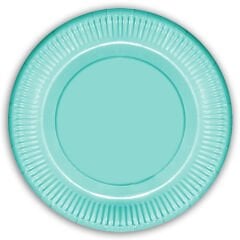 Makaron Karton Tabak, 23 cm x 8 Adet - Yeşil