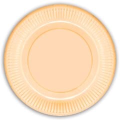 Makaron Karton Tabak, 23 cm x 8 Adet - Turuncu