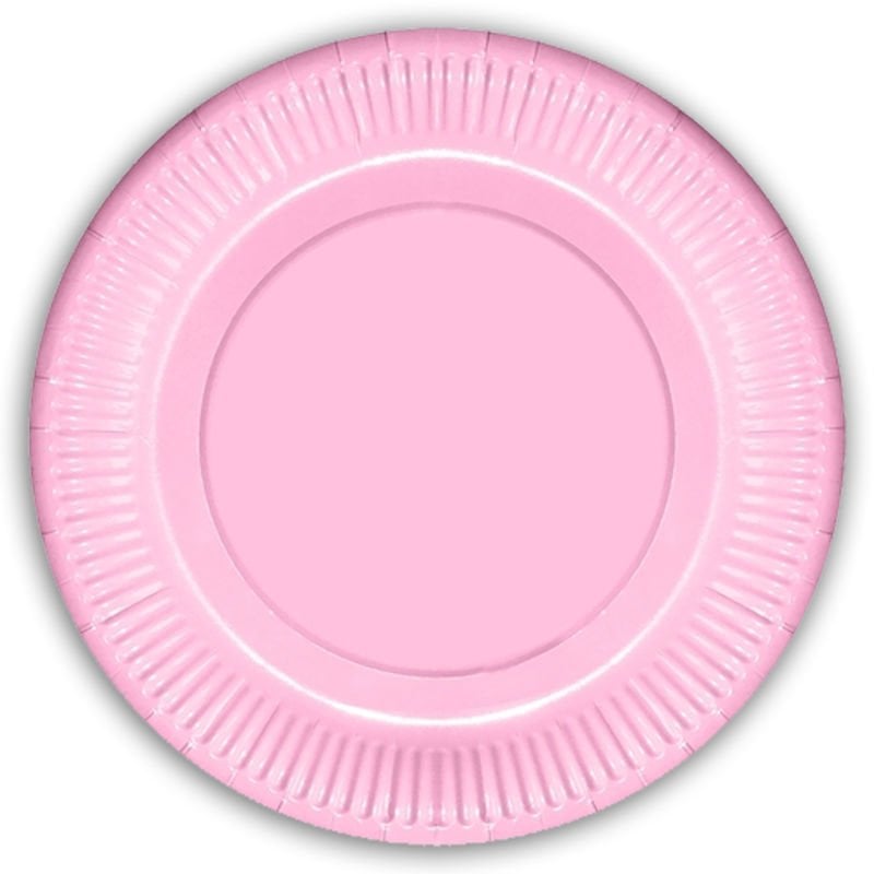 Makaron Karton Tabak, 23 cm x 8 Adet - Pembe