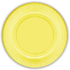 Makaron Karton Tabak, 23 cm x 8 Adet - Sarı