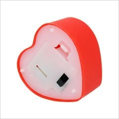 Led Işıklı Pilli Tealight Kalp MuM, 4x2cm Sarı Işık - 1 Adet