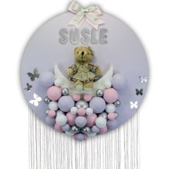 Bubble Daire Kapı Süsü, 35 cm - Lila