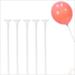 40cm Balon Çubuğu ve Takma Aparatı Seti, Balon Hariç - 5 Set