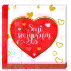 Seni Seviyorum Peçete - 20 Adet