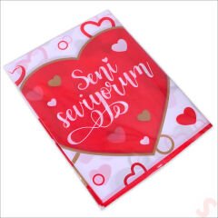 Seni Seviyorum Masa Örtüsü 120cm x 180cm