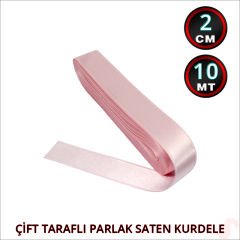 Saten Kurdele, 2cm x 10mt - Pembe