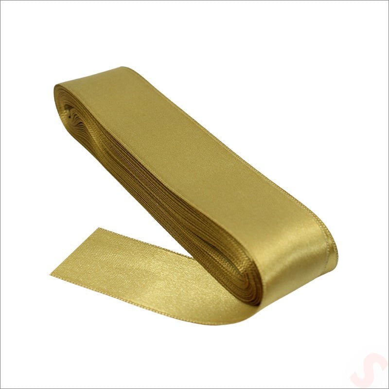 Saten Kurdele, 3cm x 10mt - Altın