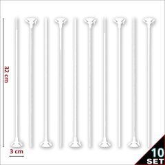 Balon Çubuğu ve Takma Aparatı, Balon Hariç - 10 Set