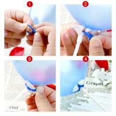 Balon Çubuğu ve Takma Aparatı, Balon Hariç - 10 Set