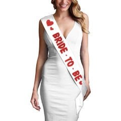 Bride To Be Kuşak, 160 cm x 6 cm - Kırmızı