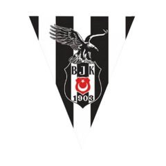 Beşiktaş Üçgen Bayrak Flama - 3,60 mt