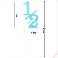 1/2 Yarım Yaş Pasta SüSü, 4cm x 26cm - Mavi