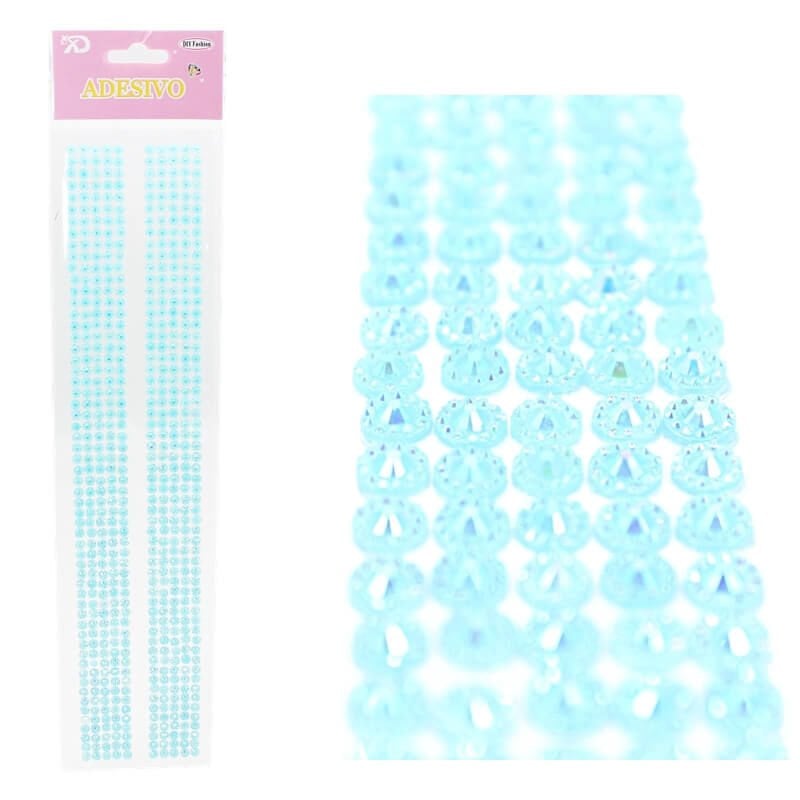 Yapışkanlı Kristal Süsleme Taşları 0,50 cm Çap, 600 Adet Taş, Mavi