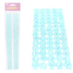 Yapışkanlı Kristal Süsleme Taşları 0,50 cm Çap, 600 Adet Taş, Mavi