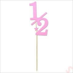 1/2 Yarım Yaş Pasta SüSü, 4cm x 26cm - Pembe