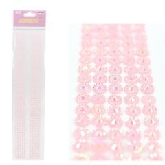 Yapışkanlı Kristal Süsleme Taşları 0,50 cm Çap, 600 Adet Taş, Pembe