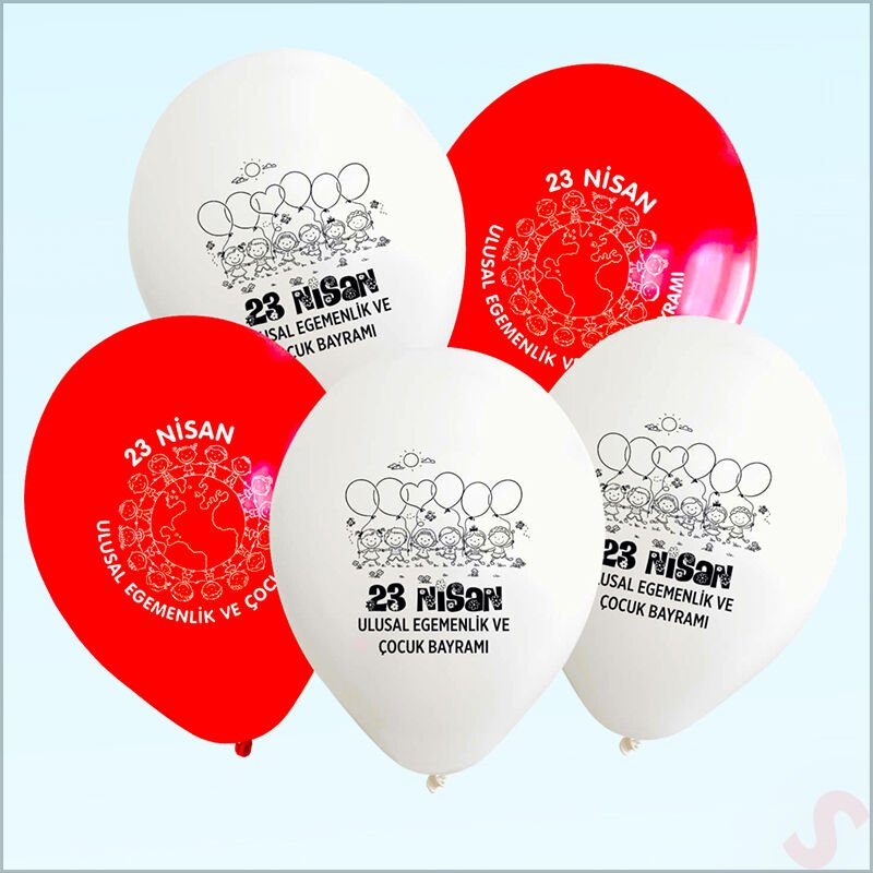 23 Nisan Baskılı 30cm Balon - 8 Adet