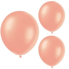 Metalik Parlak Balon, 10 Adet - Rose Gold