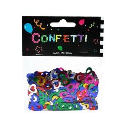 Metalik Masa Üstü Kalp Serpme Konfeti, 15 gr - Çok Renkli
