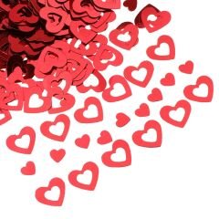 Metalik Masa Üstü Kalp Serpme Konfeti, 15 gr - Çok Renkli