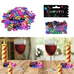 Metalik Masa Üstü Kalp Serpme Konfeti, 15 gr - Çok Renkli