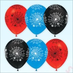 Spiderman Örümcek Balon, 30cm x 6 Adet