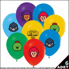 Brawl Stars Balon, 30cm x 6 Adet