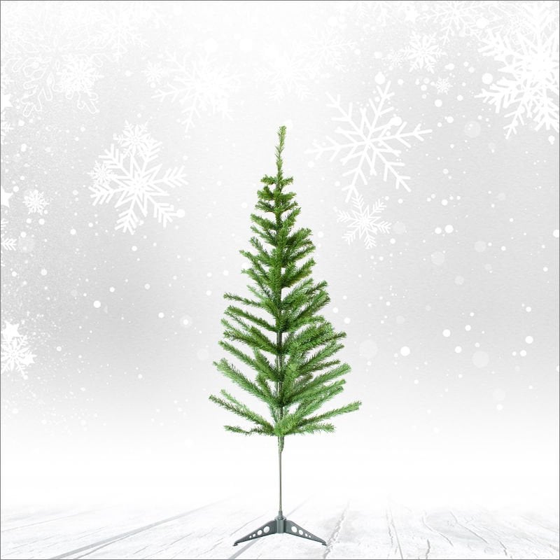 120 cm Yılbaşı Çam Ağacı - 109 Dallı ve Plastik Ayaklı